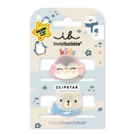 Invisibobble Kids Clipstar Glow Polar Friends 2τμχ